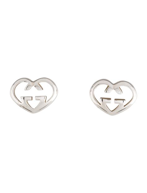 Gucci Love Britt Heart Stud Earrings 